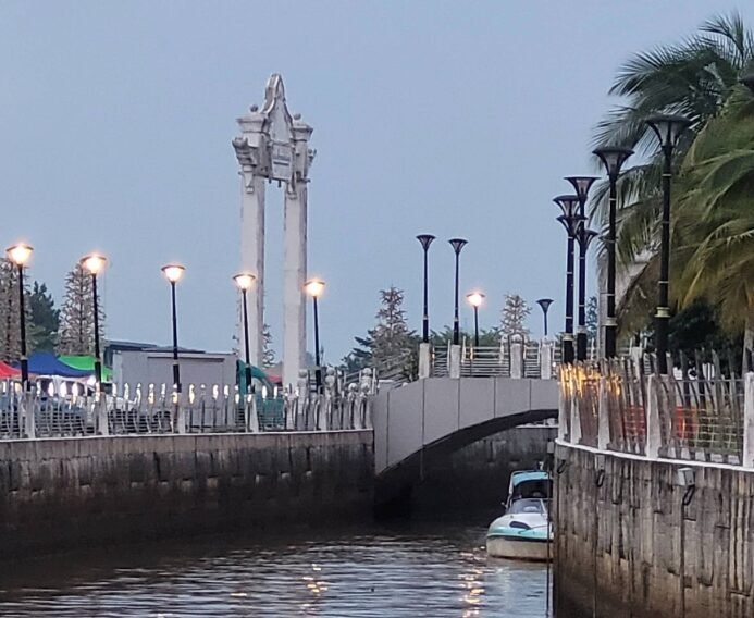 Waterfront walk at dusk