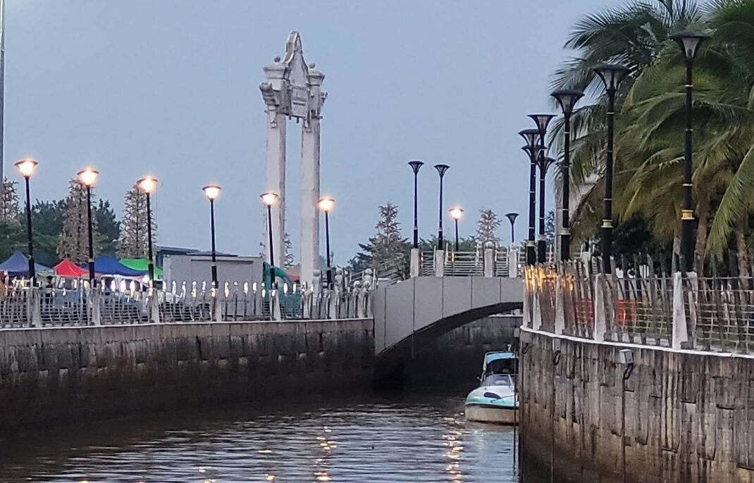 Riverfront night walk